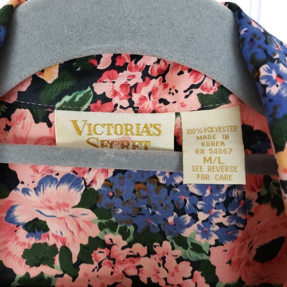 Victoria’s Secret Gold Label Floral Sleep Shirt Women’s Medium - Picture 5 of 8